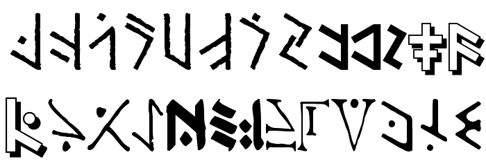 Temphis Sampler Font LOWERCASE