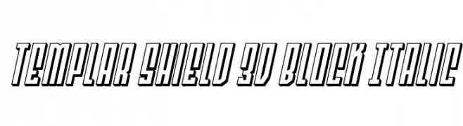 Templar Shield 3D Block Italic  baixar fontes gratis