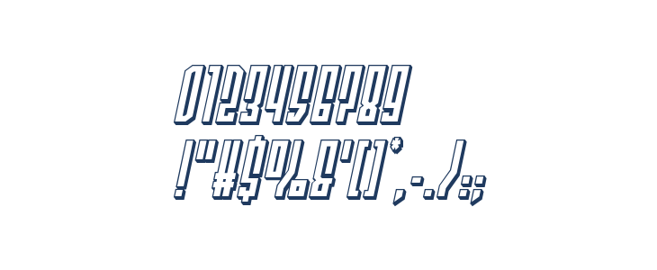 Templar Shield 3D Block Italic Other Characters