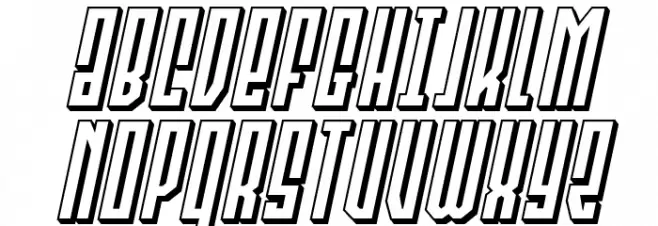Templar Shield 3D Block Italic Polices MAJUSCULES