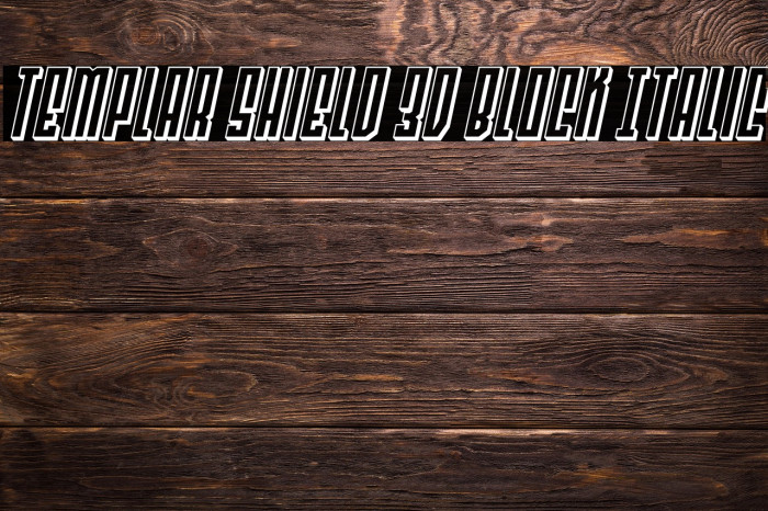 Templar Shield 3D Block Italic Example 2