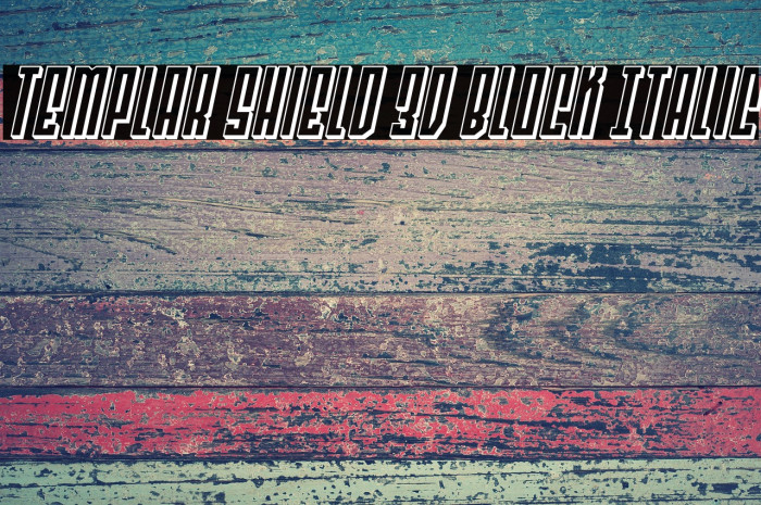 Templar Shield 3D Block Italic Example 3