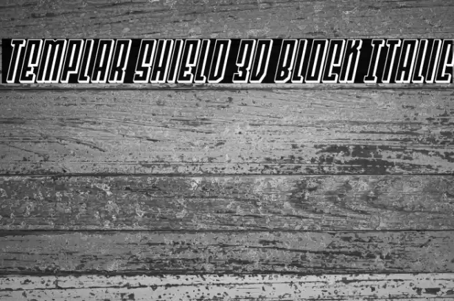 Templar Shield 3D Block Italic Font examples