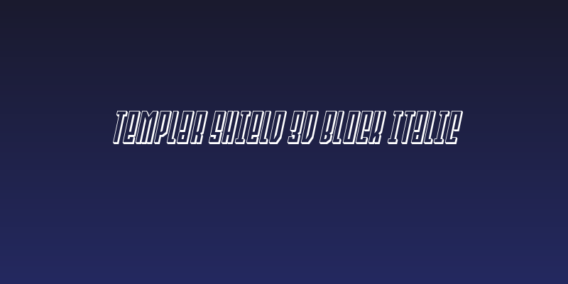 Templar Shield 3D Block Italic Social Header