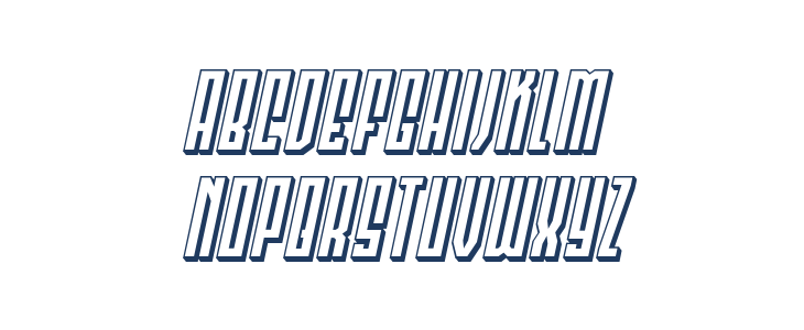 Templar Shield 3D Block Italic Lowercase