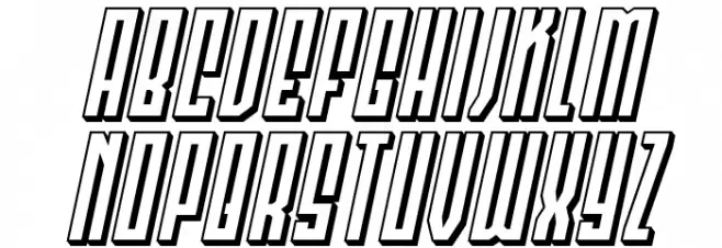 Templar Shield 3D Block Italic Fuentes MINÚSCULAS