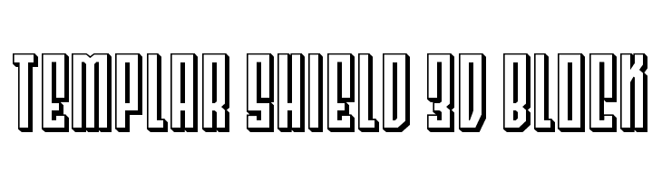 Templar Shield 3D Block  Descarca Fonturi Gratis