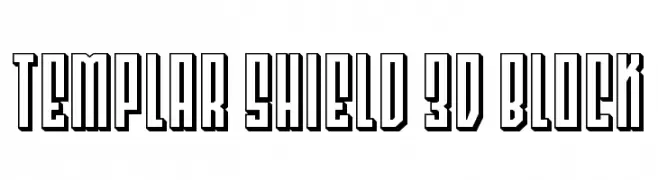 Templar Shield 3D Block  baixar fontes gratis