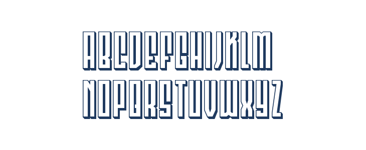 Templar Shield 3D Block Lowercase