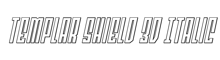 Templar Shield 3D Italic  baixar fontes gratis