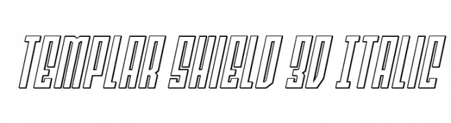 Templar Shield 3D Italic  Fuentes Gratis Descargar