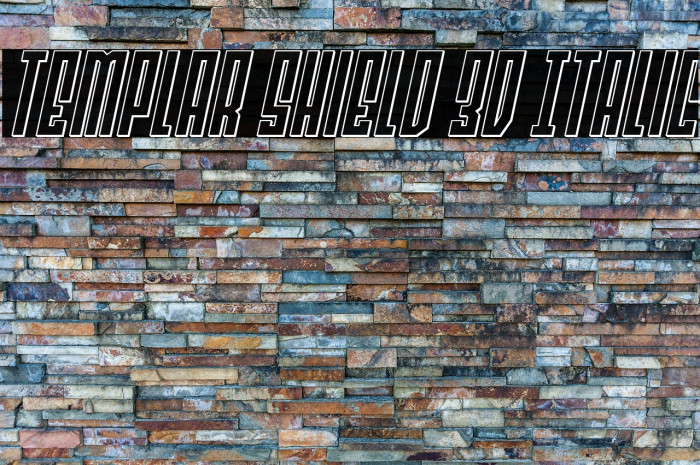 Templar Shield 3D Italic Example 2