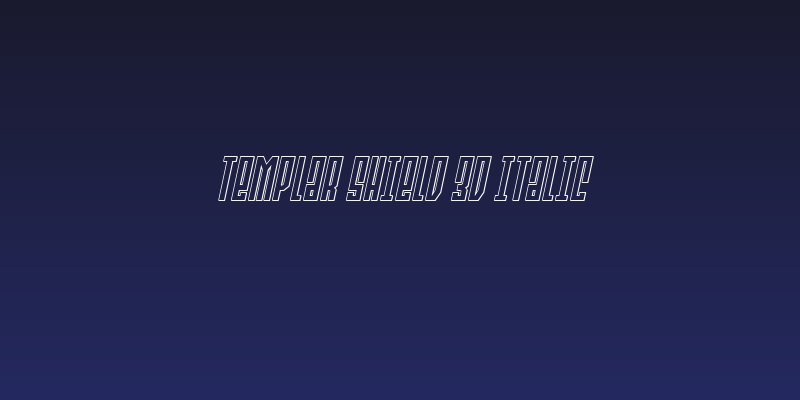 Templar Shield 3D Italic Social Header