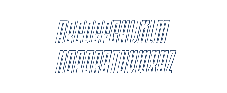 Templar Shield 3D Italic Lowercase