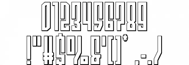 Templar Shield 3D Font OTHER CHARS