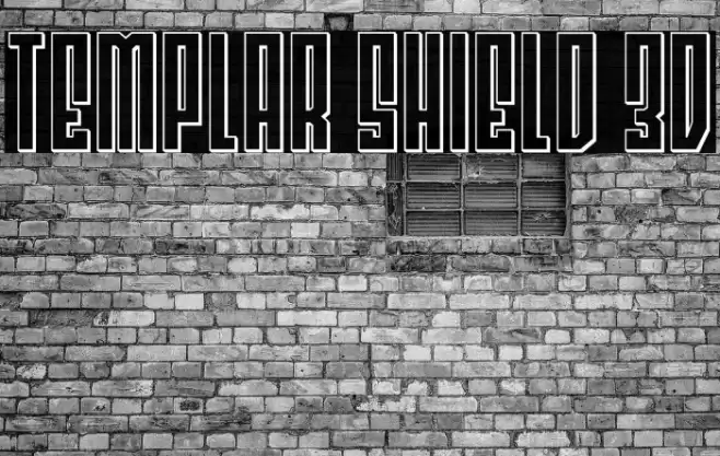 Templar Shield 3D Font examples
