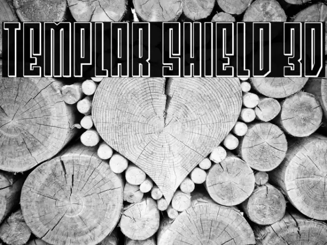 Templar Shield 3D Font examples