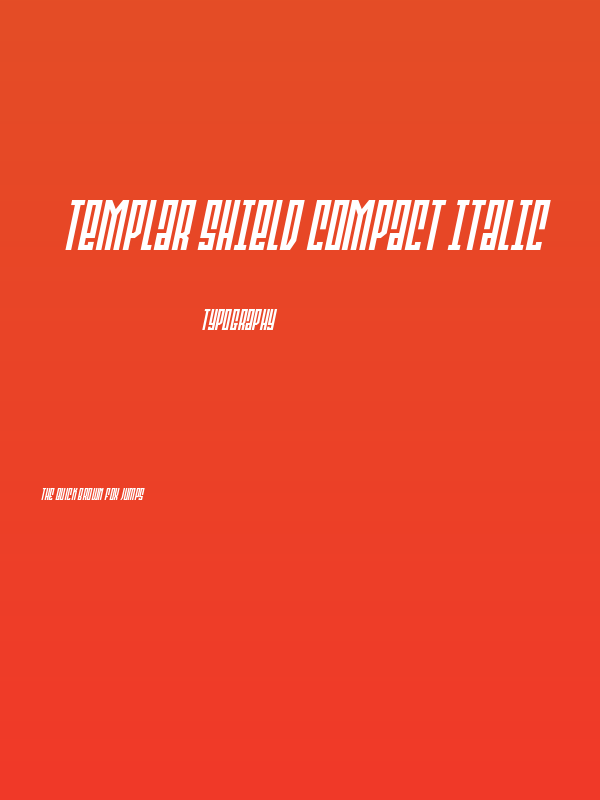 Templar Shield Compact Italic Poster