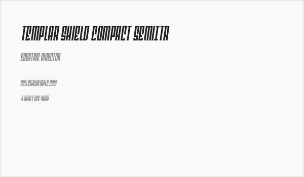 Templar Shield Compact SemiIta Business Card