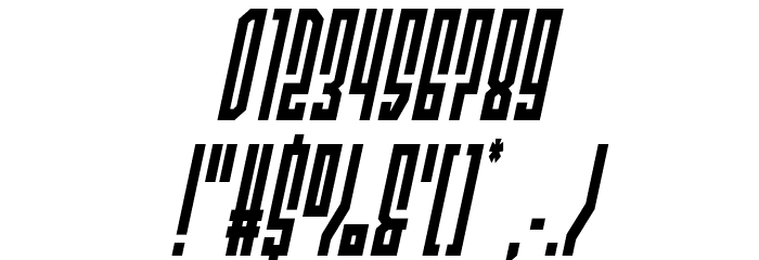 Templar Shield Condensed Ital Font OTHER CHARS