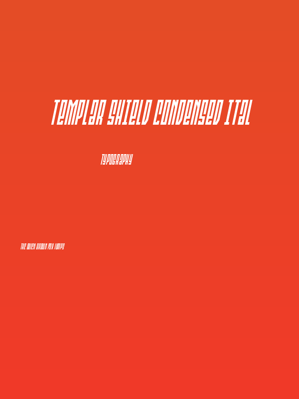 Templar Shield Condensed Ital Poster