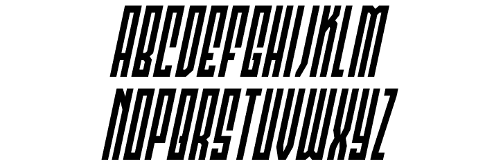 Templar Shield Condensed Ital Font LOWERCASE