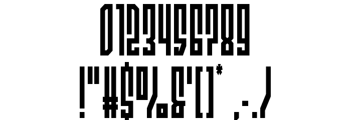 Templar Shield Condensed Font OTHER CHARS