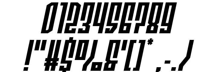 Templar Shield Expanded Italic Font OTHER CHARS
