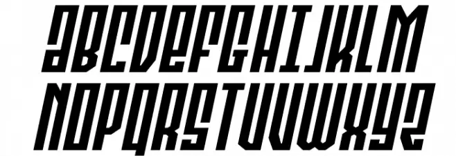 Templar Shield Expanded Italic Schriftart Groß