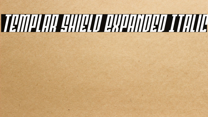 Templar Shield Expanded Italic Example 1
