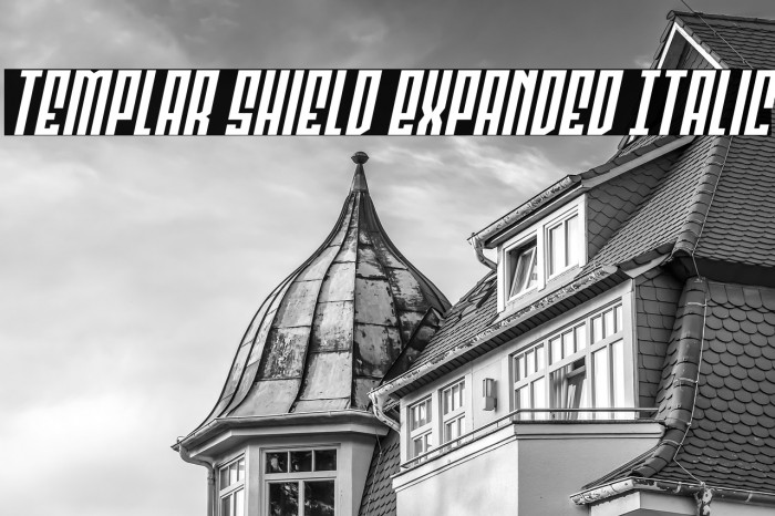Templar Shield Expanded Italic Example 2