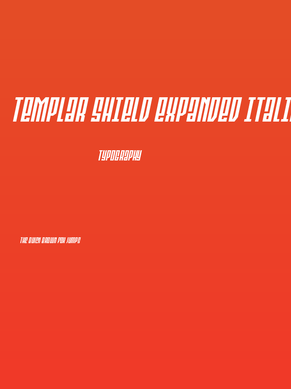 Templar Shield Expanded Italic Poster