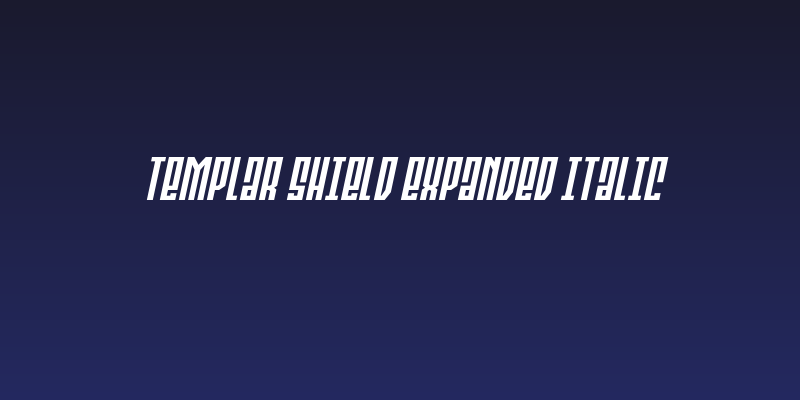 Templar Shield Expanded Italic Social Header