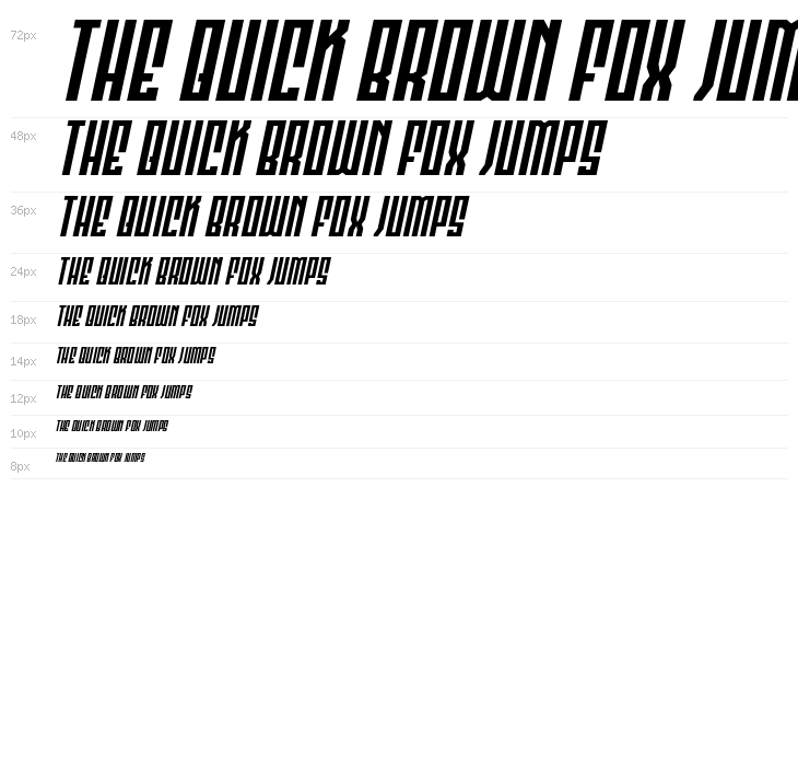 Templar Shield Expanded Italic Waterfall