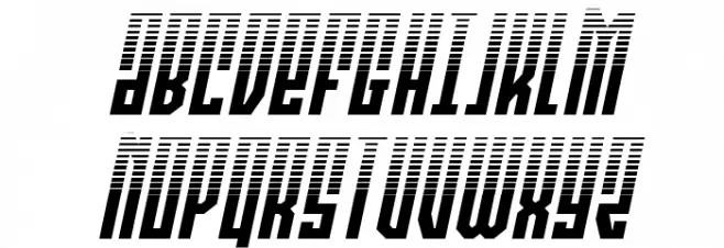 Templar Shield Halftone Italic 字体 大写
