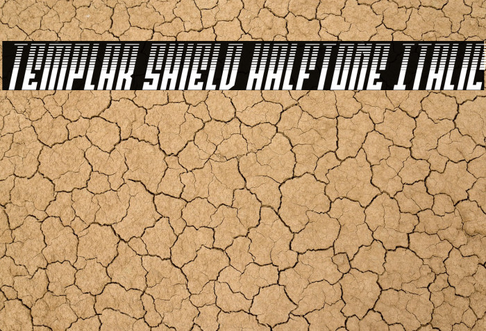 Templar Shield Halftone Italic Example 1