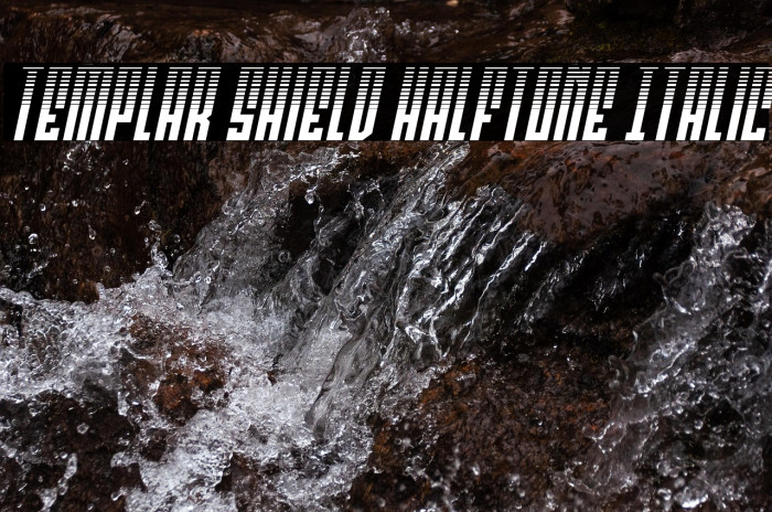 Templar Shield Halftone Italic Example 3