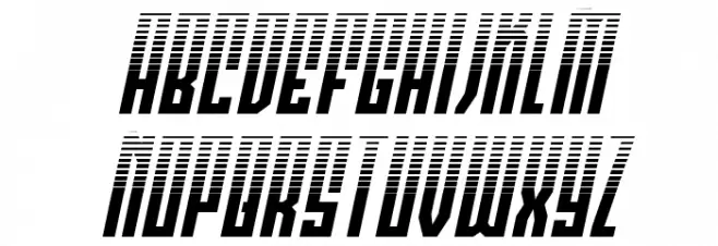 Templar Shield Halftone Italic Fonte MINÚSCULAS