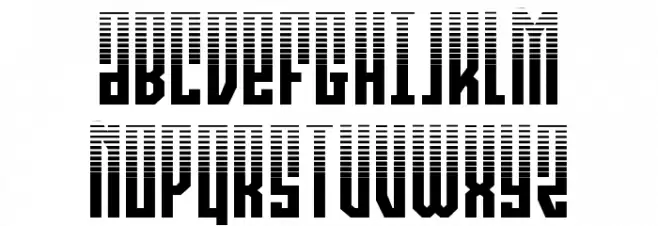 Templar Shield Halftone Polices MAJUSCULES