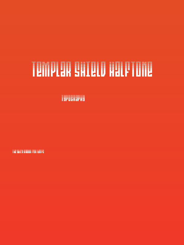 Templar Shield Halftone Poster