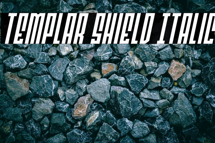 Templar Shield Italic Example 3