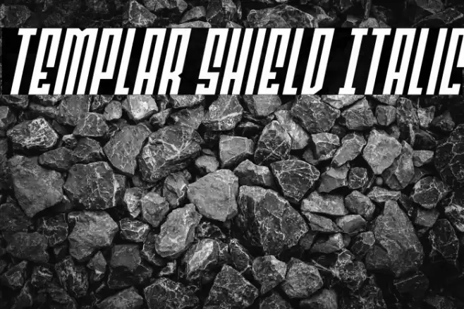 Templar Shield Italic Font examples