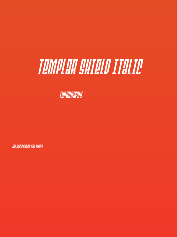 Templar Shield Italic Poster