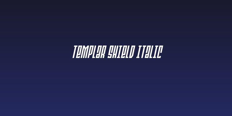Templar Shield Italic Social Header