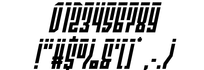Templar Shield Laser Italic Font OTHER CHARS