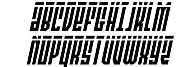 Templar Shield Laser Italic Schriftart Groß