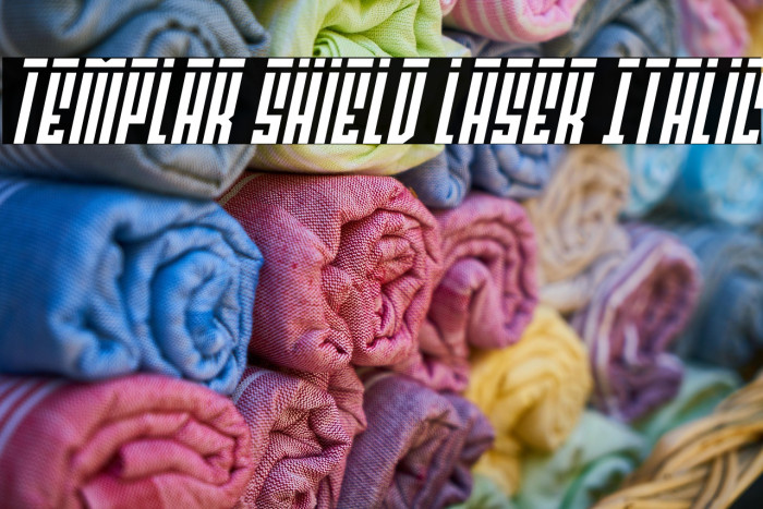 Templar Shield Laser Italic Example 2