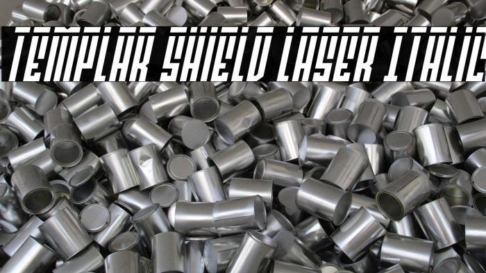 Templar Shield Laser Italic Example 3