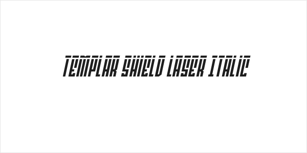 Templar Shield Laser Italic Logo