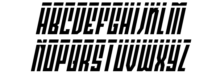 Templar Shield Laser Italic Font LOWERCASE